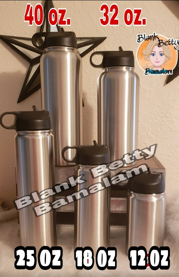 Hydroflask, STAINLESS STEEL (LIDS MAY VARY)
