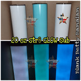 20 oz Str8 GLOW Sublimation (please read description) straight