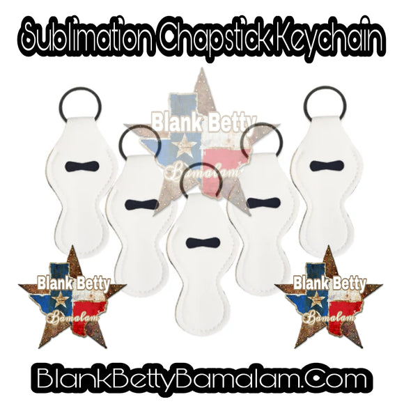 Sublimation Chapstick Holder Keychain