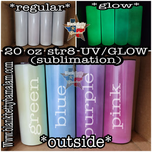 20 oz str8 UV/GLOW (please read the description) straight