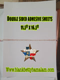 DOUBLE SIDED AHDESIVE SHEETS 11.5"X16.5" (matte finish)