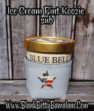 ICE CREAM PINT KOOZIE sublimation