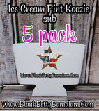 ICE CREAM PINT KOOZIE sublimation