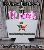 ICE CREAM PINT KOOZIE sublimation